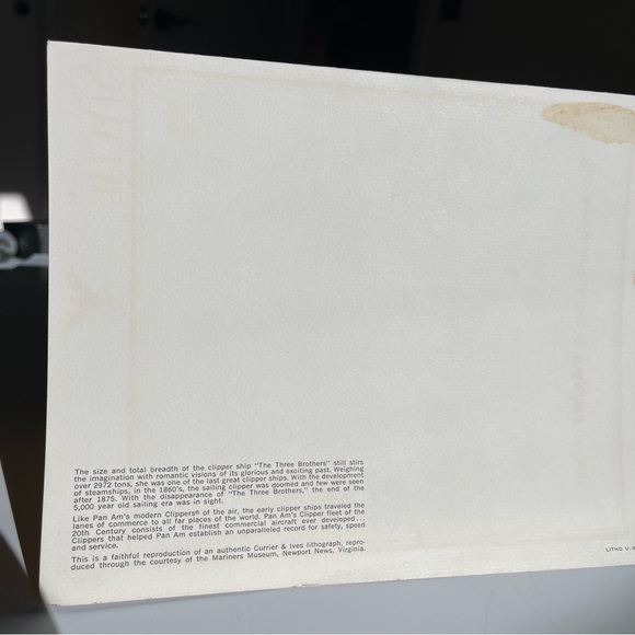 Pan American World Airways 1972 Ticket & Menu Charter Flight Miami to Frankfurt - Picture 4 of 7